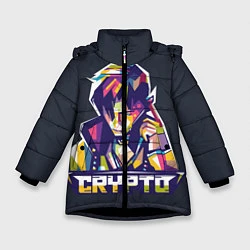 Куртка зимняя для девочки Apex Legends Crypto, цвет: 3D-черный