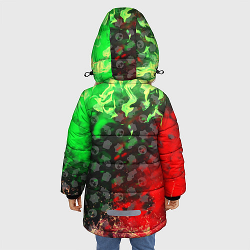 Зимняя куртка для девочки BRAWL STARS SPIKE / 3D-Черный – фото 4