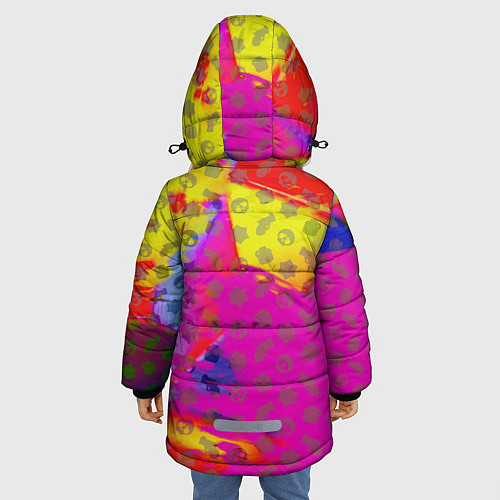 Зимняя куртка для девочки BRAWL STARS LEON / 3D-Черный – фото 4