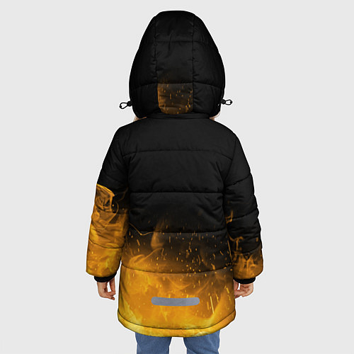 Зимняя куртка для девочки Ведьмак / 3D-Черный – фото 4