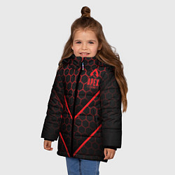 Куртка зимняя для девочки Apex Legends, цвет: 3D-черный — фото 2