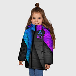 Куртка зимняя для девочки Apex Legends, цвет: 3D-светло-серый — фото 2