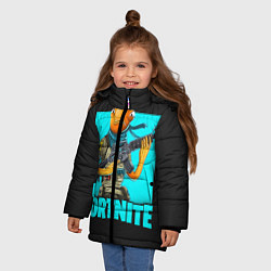 Куртка зимняя для девочки Fortnite, цвет: 3D-красный — фото 2