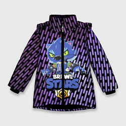 Куртка зимняя для девочки BRAWL STARS LEON ОБОРОТЕНЬ, цвет: 3D-черный