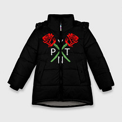 Куртка зимняя для девочки ТИКТОКЕР - PAYTON MOORMEIE, цвет: 3D-светло-серый