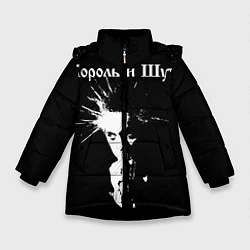 Куртка зимняя для девочки Король и Шут Анархия спина, цвет: 3D-черный