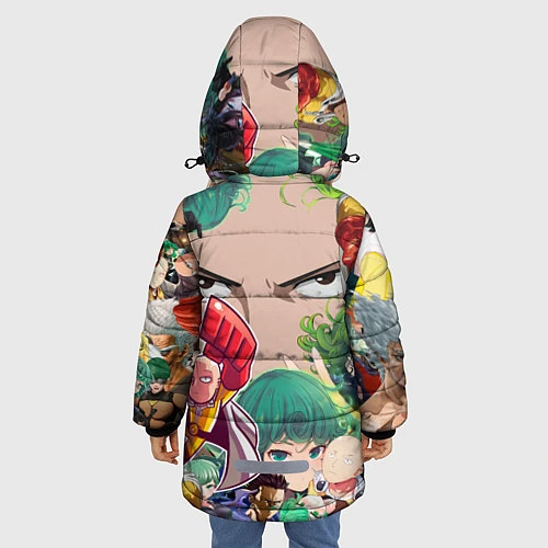 Зимняя куртка для девочки Ванпанчмен / 3D-Светло-серый – фото 4