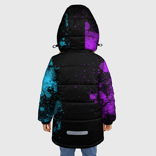 Зимняя куртка для девочки Brawl Stars LEON / 3D-Черный – фото 4