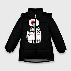 Куртка зимняя для девочки Meme cat, цвет: 3D-светло-серый