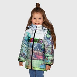 Куртка зимняя для девочки TERRARIA, цвет: 3D-черный — фото 2