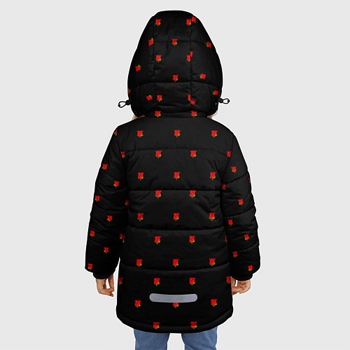 Зимняя куртка для девочки Payton Moormeier: Roses / 3D-Черный – фото 4
