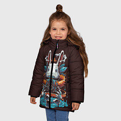 Куртка зимняя для девочки Rabbit Photographer, цвет: 3D-черный — фото 2