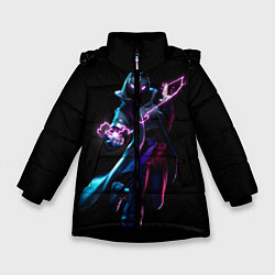 Куртка зимняя для девочки Fortnite Спина, цвет: 3D-черный