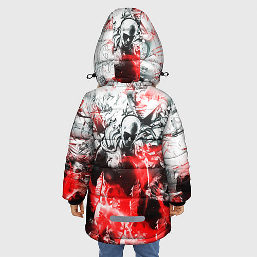 Зимняя куртка для девочки One-Punch Man Collage / 3D-Черный – фото 4
