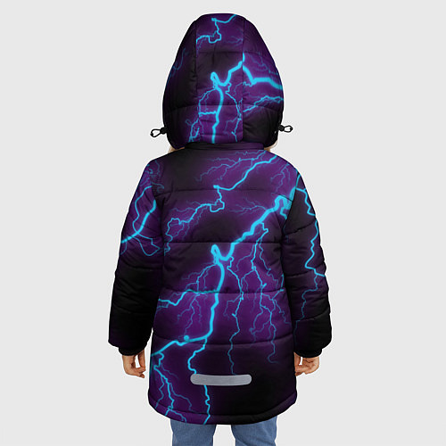Зимняя куртка для девочки Brawl Stars LEON SHARK / 3D-Черный – фото 4