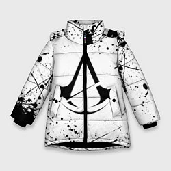 Куртка зимняя для девочки ASSASSINS CREED, цвет: 3D-черный