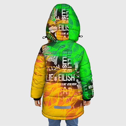 Зимняя куртка для девочки BILLIE EILISH / 3D-Черный – фото 4