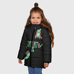 Куртка зимняя для девочки Support, цвет: 3D-черный — фото 2