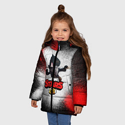 Куртка зимняя для девочки BRAWL STARS CROW, цвет: 3D-красный — фото 2