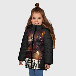 Куртка зимняя для девочки Pulsefire Ezreal, цвет: 3D-черный — фото 2