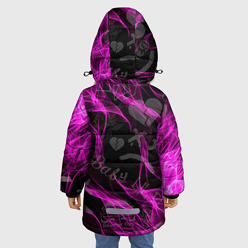 Зимняя куртка для девочки LIL PEEP / 3D-Черный – фото 4