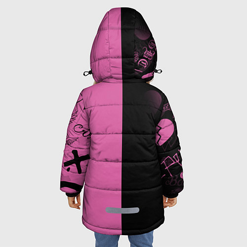 Зимняя куртка для девочки LIL PEEP / 3D-Черный – фото 4