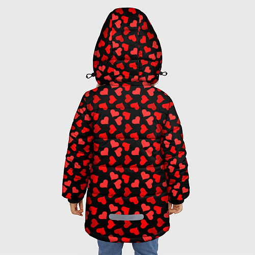 Зимняя куртка для девочки Love / 3D-Черный – фото 4