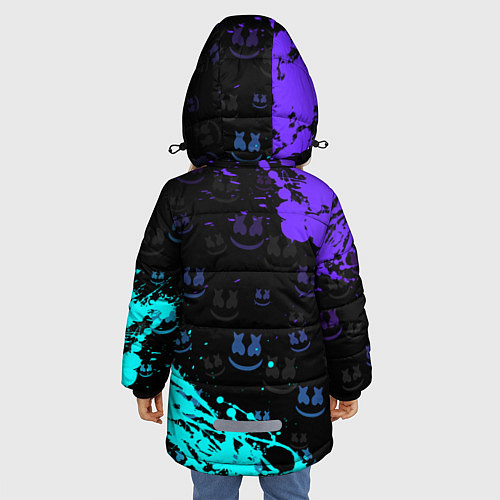 Зимняя куртка для девочки Marshmello / 3D-Черный – фото 4