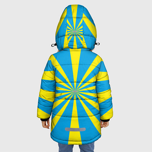 Зимняя куртка для девочки Флаг ВВС / 3D-Черный – фото 4