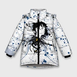 Куртка зимняя для девочки Призрак в доспехах, цвет: 3D-светло-серый