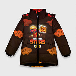 Куртка зимняя для девочки Brawl Stars Lion Dance Brock, цвет: 3D-черный