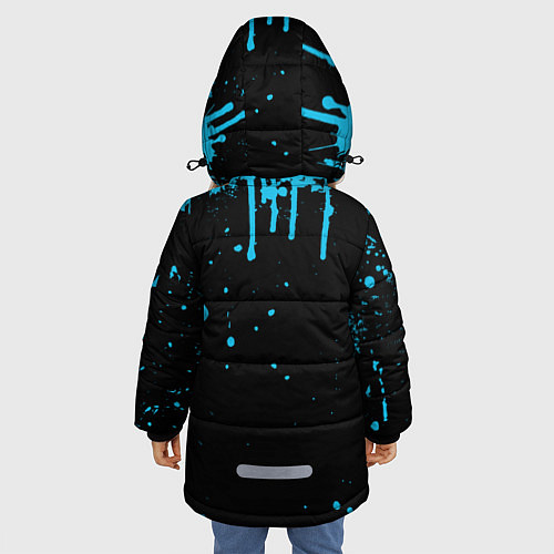 Зимняя куртка для девочки Brawl Stars Leon Shark / 3D-Черный – фото 4