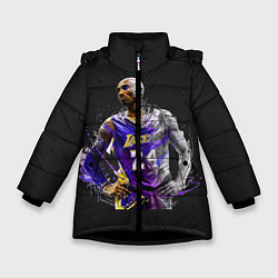 Куртка зимняя для девочки Kobe Bryant, цвет: 3D-черный