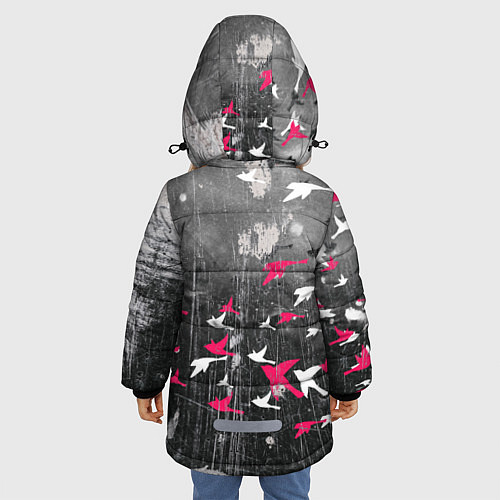 Зимняя куртка для девочки Three Days Grace art / 3D-Черный – фото 4