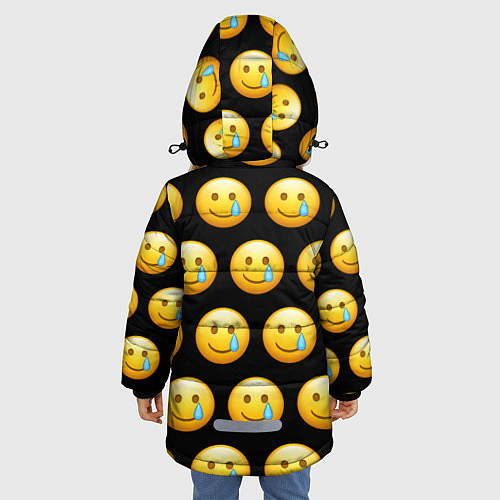 Зимняя куртка для девочки New Emoji / 3D-Черный – фото 4