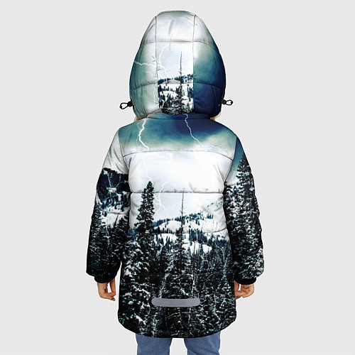Зимняя куртка для девочки Сибирь / 3D-Черный – фото 4