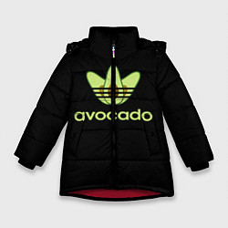 Куртка зимняя для девочки Авокадо, цвет: 3D-красный