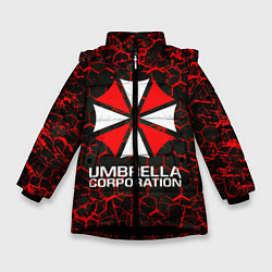 Куртка зимняя для девочки UMBRELLA CORPORATION, цвет: 3D-черный