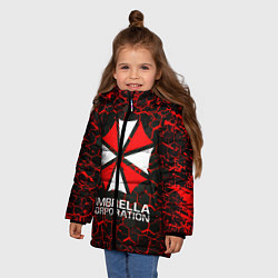 Куртка зимняя для девочки UMBRELLA CORPORATION, цвет: 3D-черный — фото 2