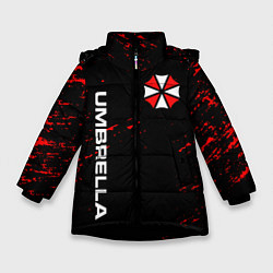 Куртка зимняя для девочки UMBRELLA CORPORATION, цвет: 3D-черный