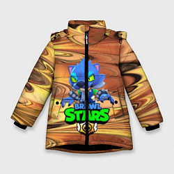 Куртка зимняя для девочки Brawl stars, цвет: 3D-черный
