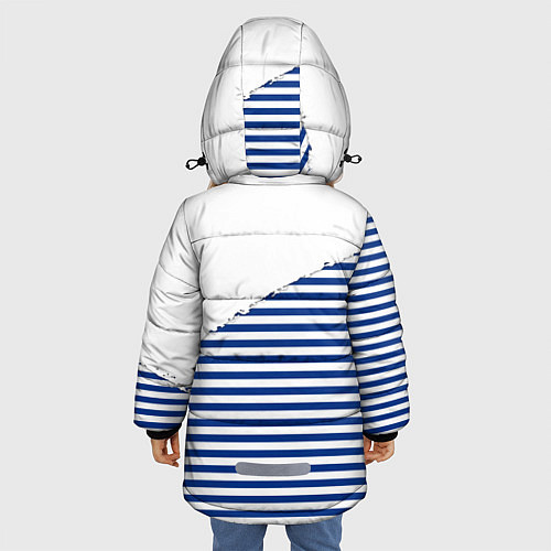 Зимняя куртка для девочки ВМФ / 3D-Черный – фото 4