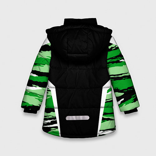 Зимняя куртка для девочки Внутренние войска / 3D-Светло-серый – фото 2