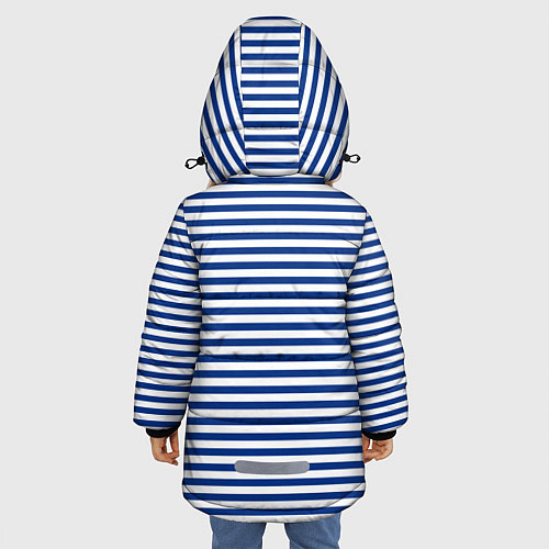 Зимняя куртка для девочки Тельняшка ВМФ / 3D-Черный – фото 4