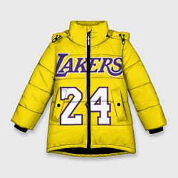 Куртка зимняя для девочки Kobe Bryant 24, цвет: 3D-черный