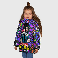 Куртка зимняя для девочки Изуку Мидория, цвет: 3D-светло-серый — фото 2