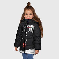 Куртка зимняя для девочки Muhammad Ali, цвет: 3D-черный — фото 2
