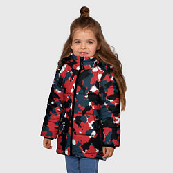 Куртка зимняя для девочки КАМУФЛЯЖ, цвет: 3D-черный — фото 2