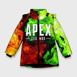 Куртка зимняя для девочки APEX LEGENDS, цвет: 3D-черный
