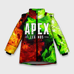 Куртка зимняя для девочки APEX LEGENDS, цвет: 3D-светло-серый